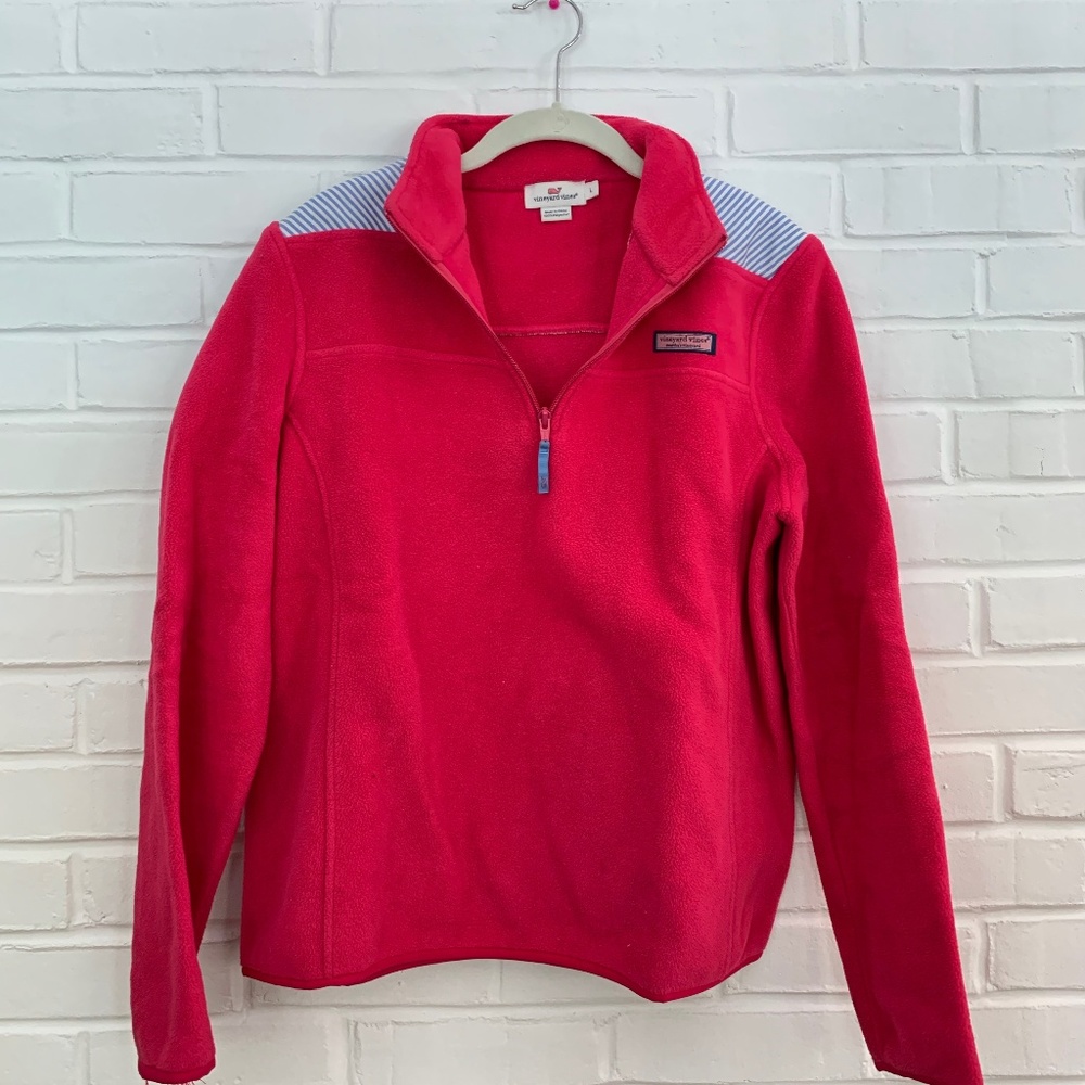 Vineyard vines pink fluffy shep shirt